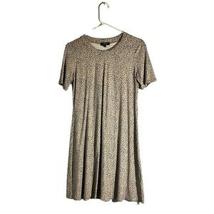 Premise Leopard Print Dress in Tan SZ Small | Casual Above Knee Dress